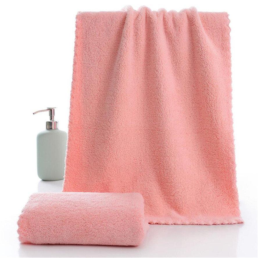Soft Coral Fleece Face Towel High Absorbent Solid Color Washcloth for Home Bathroom Use