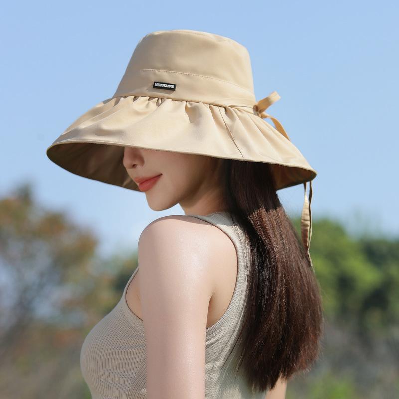 

Весенне-осенняя модная шляпа женская однотонная универсальная высококачественная шляпа-ведро защита от солнца шляпа от солнца ветрозащитная шляпа от солнца лето One Size