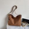 Wandering Mocha Suede Tote Bag Women's Early Autumn New Large-capacity Commuter Shoulder Messenger Bag