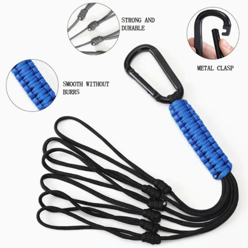 Outdoor Umbrella Rope Phone Lanyard Steel Buckle Survival Paracord Rope Nylon Knife Olecranon Lanyard Keychain Strap Pendant