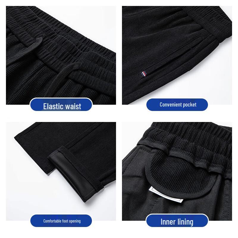 ROMON Men's Corduroy Business Casual Trousers