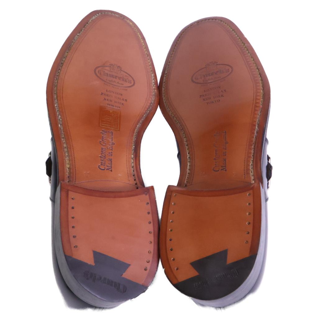 Church's Westbury 173 Polished Binder Monk Strap Shoes shoes 80F blackUsed