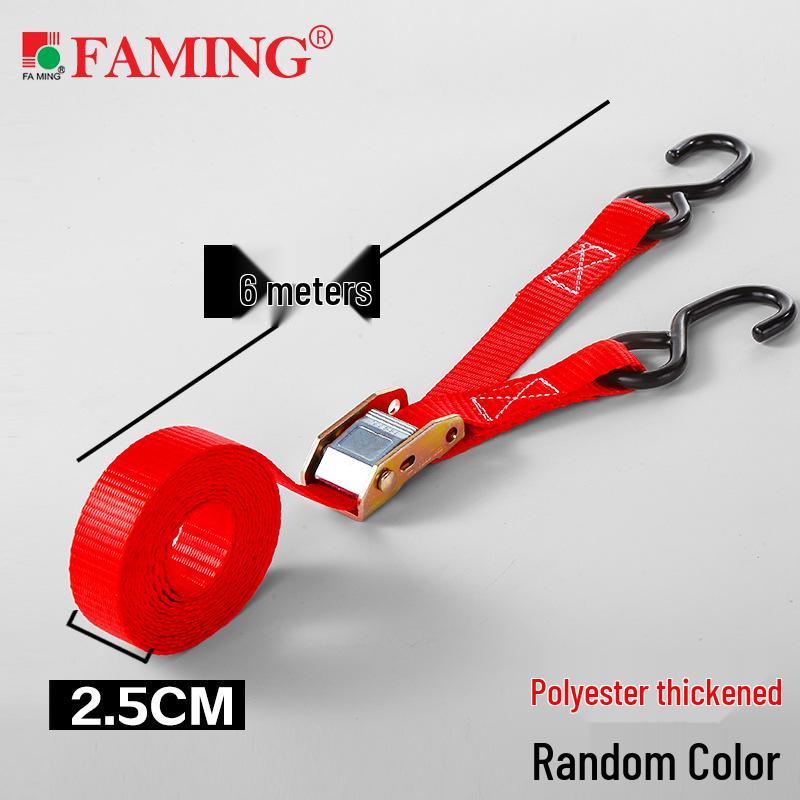 Thickened Webbing Double Hook Quick Binding Strap for Motorcycles & Trolleys