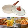 Maifan Stone Frying Pan Professional Prevents Stick Sy Clning Efficient Even Hting Cooking Pan with Lid for Kitchen