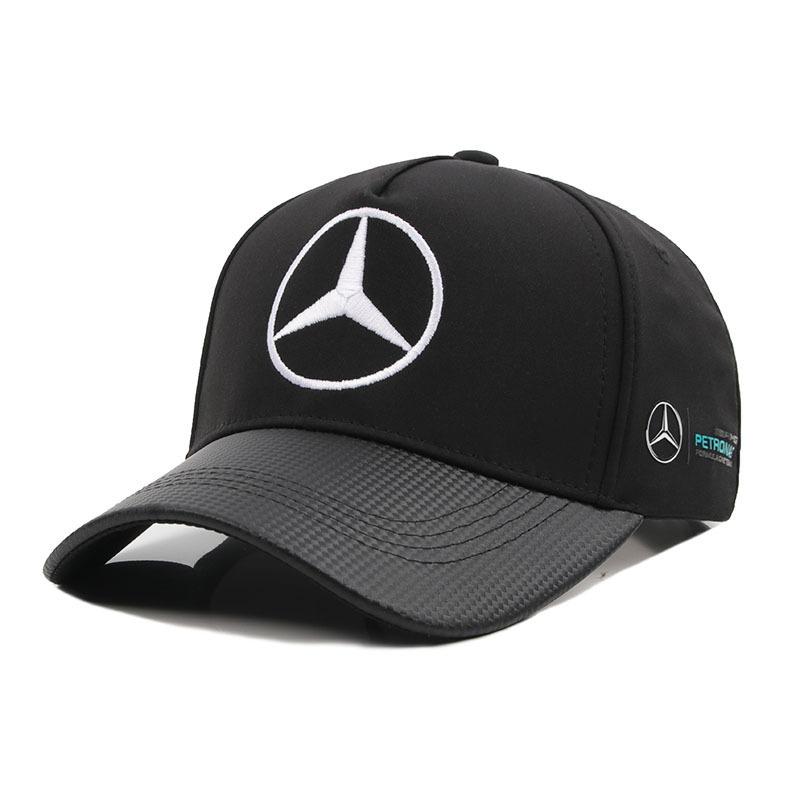 FCM5   High Texture Embroidery Baseball Hat Outdoor Sports Adjustable Sunscreen Hat For Mercedes Benz C E S Class GLC GLE GLS Sticker