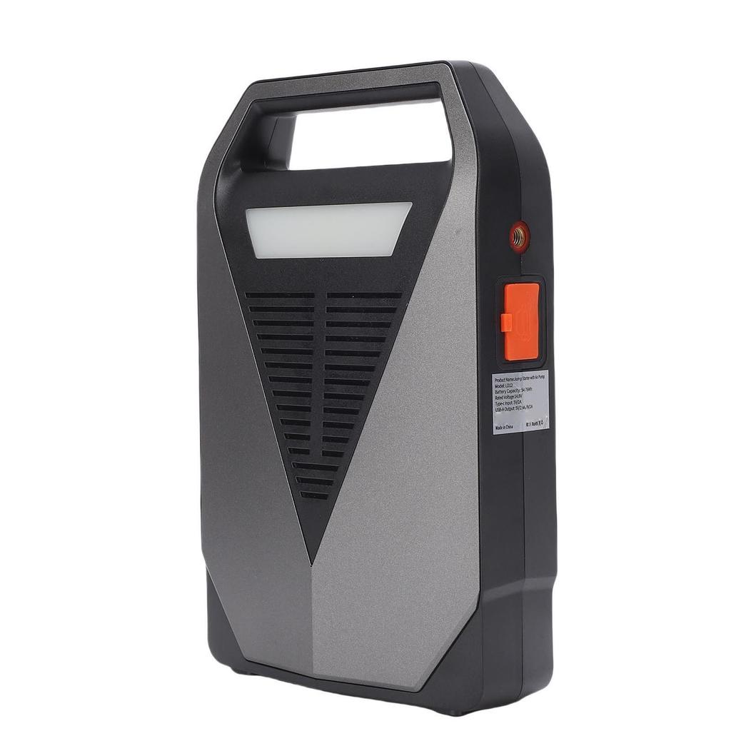 Car Jump Starter Tire Inflator 80W Portable Air Pump Jump Starter Battery Pack with 2 USB Ports 3 LED Light Modes for