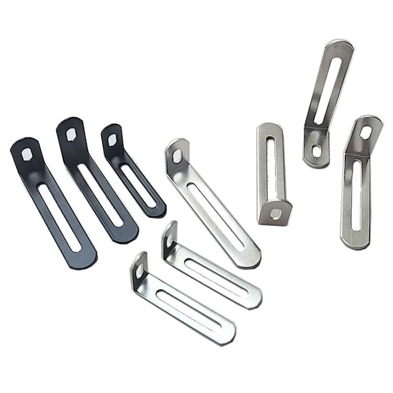 10Pcs Hardware Black Silver L-shaped Adjustable Angle Brackets Suitable For Furniture Anti Tilt Bookshelves