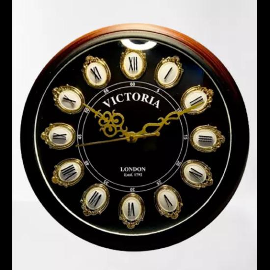 

Подвесные часы глубокого черного цвета в морском стиле размером 12 дюймов с антикварным видом, изготовленные из латуни и дерева, идеально подходят для офисов и гостиных.