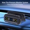 Wireless Tire Pressure Monitoring System (TPMS) for Small Size 4-tire Vehicles,Include 4 Sensors,USB Solar Power