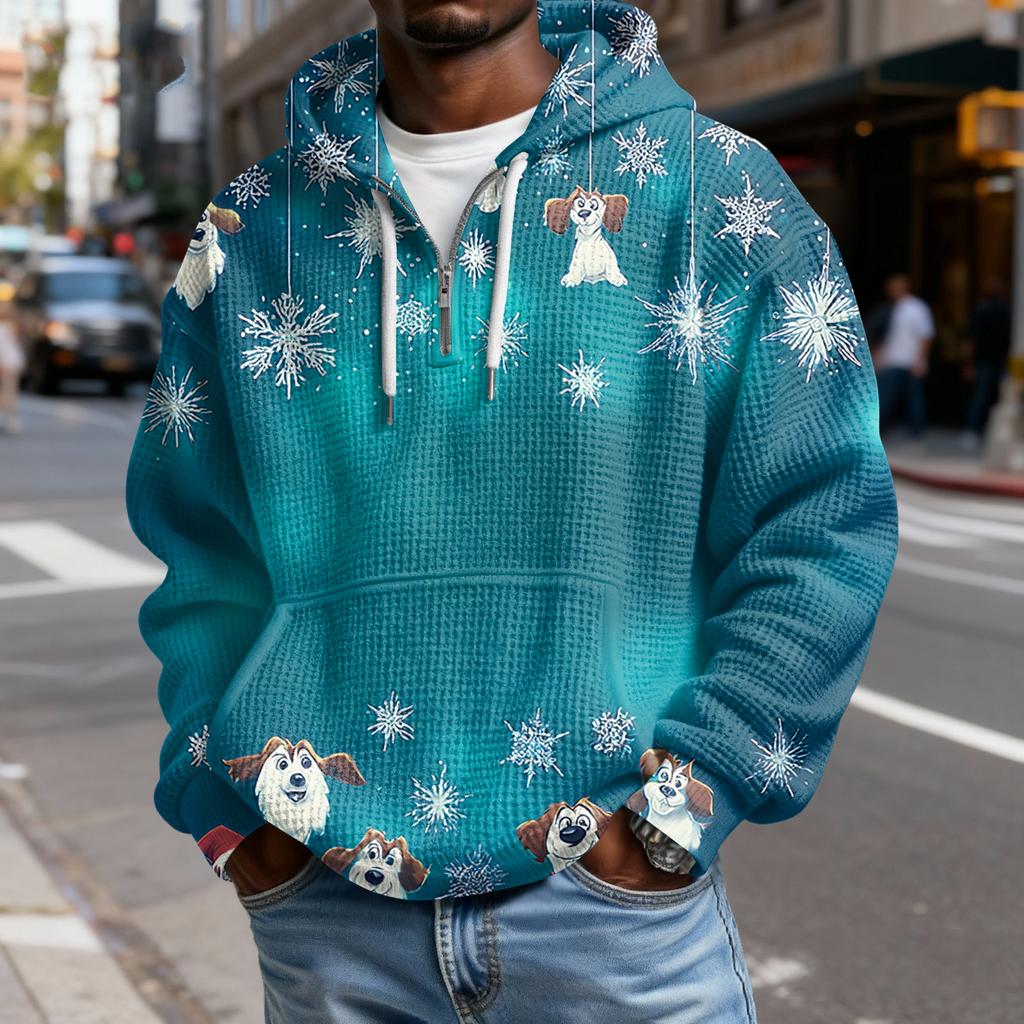 Pánská ležérní jednobarevná mikina s kapucí na zip s dlouhým rukávem, každodenní ležérní tričko s dlouhým rukávem na zip