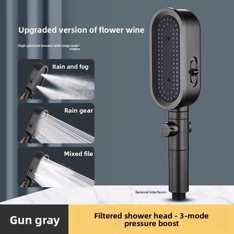 Modern Minimalist Handheld Shower Head With Filter For Home Spa And Water Pressure Boost