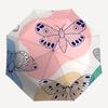 1pc Butterfly Pattern Automatic Open/close Folding Umbrella, Compact Portable Travel Umbrella, Durable Construction Yy251230152