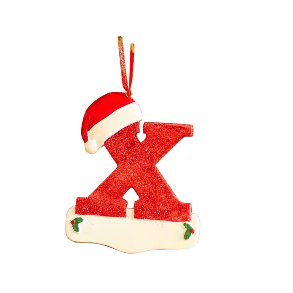 Creative Christmas Tree Decorations Unique Acrylic 26 Letters Alphabet Shaped Hanging Ornaments for Home and Car