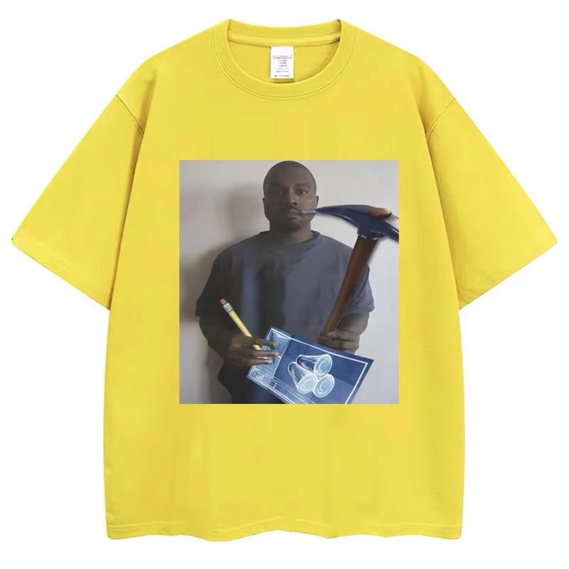Funny Kanye West Meme Graphic T-shirt Kid's Video Game Humor T Shirt Men Women Summer Creativity Cotton Tees Streetwear Gifts