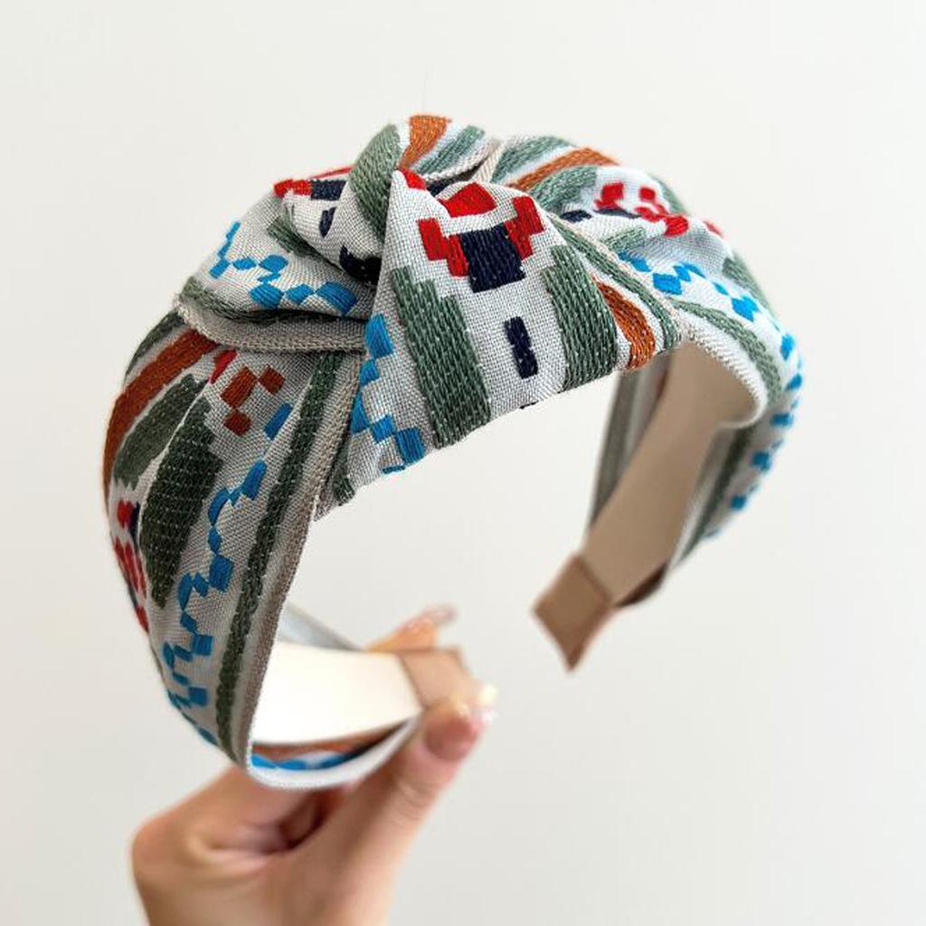 PROLY Ny Modehårband För Kvinnor Brett Sida Bohemia Turban Etnisk Stil Knytet Hårband Trendiga&Färgglada Håraccessoarer