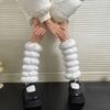 Fluffy Down Cotton Leg Warmers Thickened Boots Cover Fashion Loose Socks Foot Cover  Women