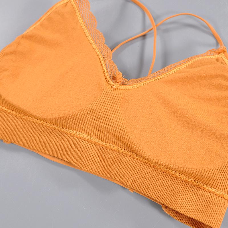 Bezšvové tenké ramienka Cross Beauty Back Lace Edge Beauty Back Yoga Sports Bra