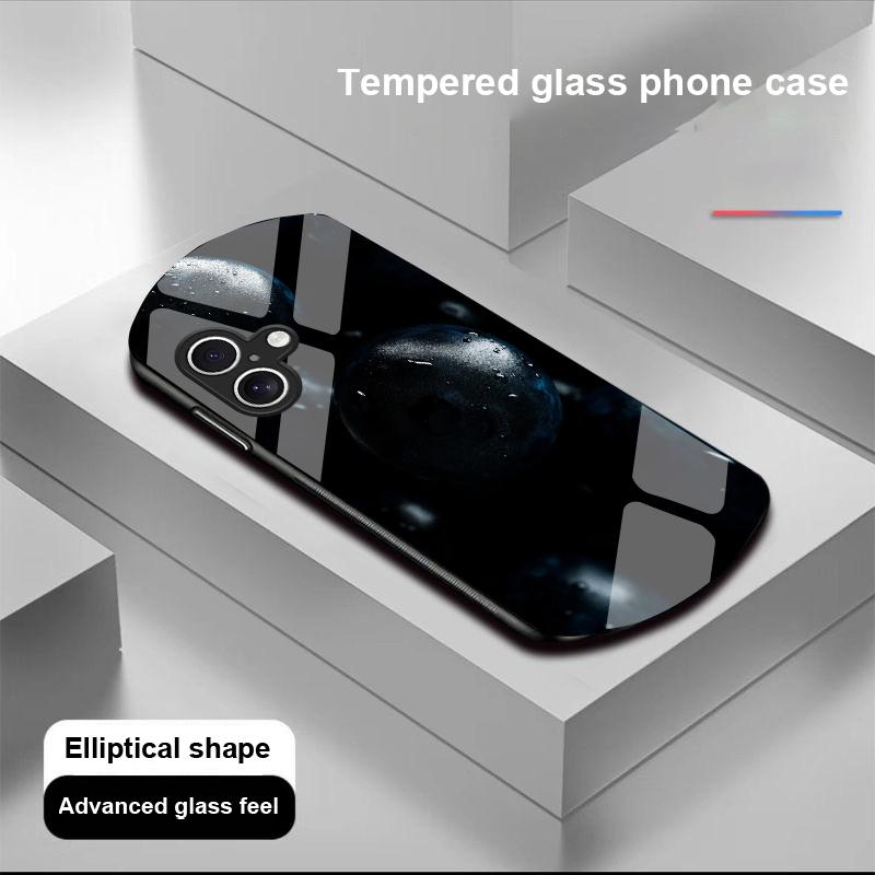 High Mountain Flow Für Apple IPhone 16 11 13 15 14 Pro Max 12 Mini 7 8 Plus XR XS Elliptisch Geformte Gehärtetes Glas Handyhülle