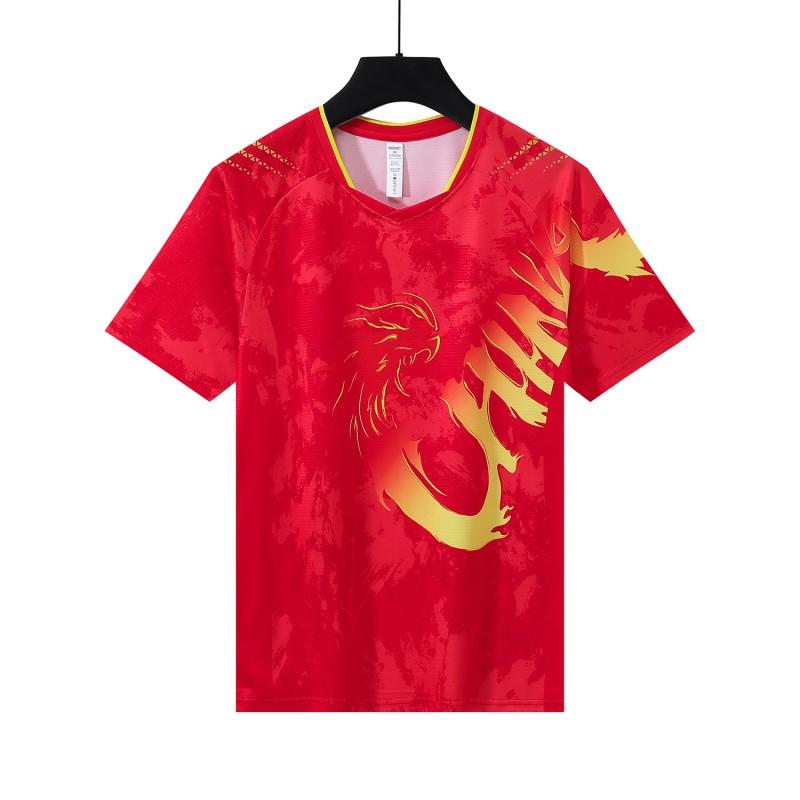Quick Dry Unisex Badminton T-Shirt Breathable Sportswear Men Women Training Gym Team Sports