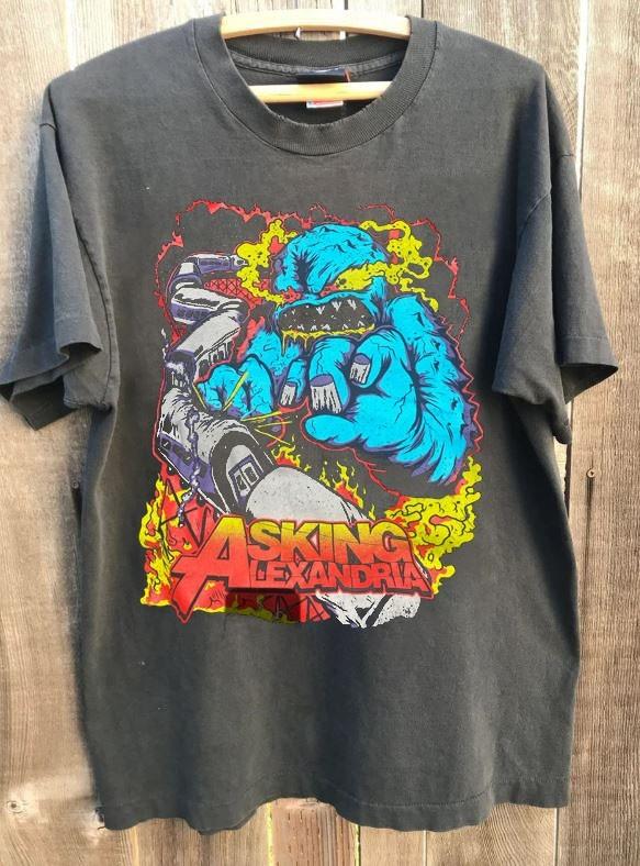 Vintage Asking Alexandria Band Rare Design Charcoal Unisex Shirt S-5XL WA1910 XXXXL