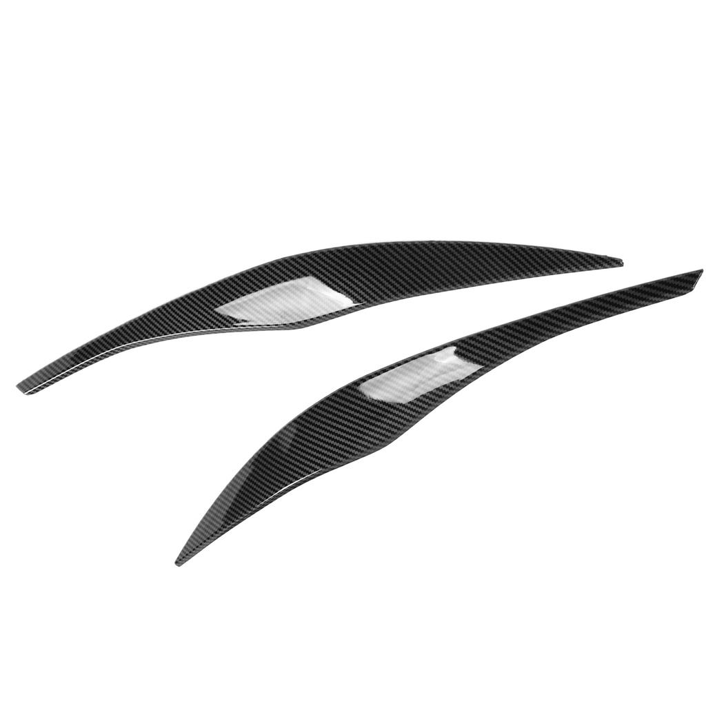 2 szt. Pokrywa Brwi Reflektora Przedniego Zewnętrzna Listwa Dekoracyjna Samochodu Zamiennik dla Serii 3 E90 E91 Sedan 2005‑2012