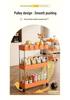 Mobile Multi-layer Floor Storage Rack for Bathroom, Kitchen, and Living Room