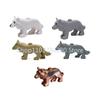 Afrikanische Wildtiere Zoo Bausteine Figuren Zubehör Säbelzahntiger Löwe Elefant Wolf Ente Spielzeugmodelle Kindergeschenk Spielzeug K93