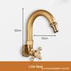 European Full Copper Outdoor Garden Double Outlet Rotatable Retro Faucet