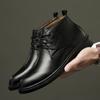 Men Boots Winter New Luxury Men Shoes Genuine Leather Casual shoes Fashion British Style High-top Chelsea Boots Business shoes