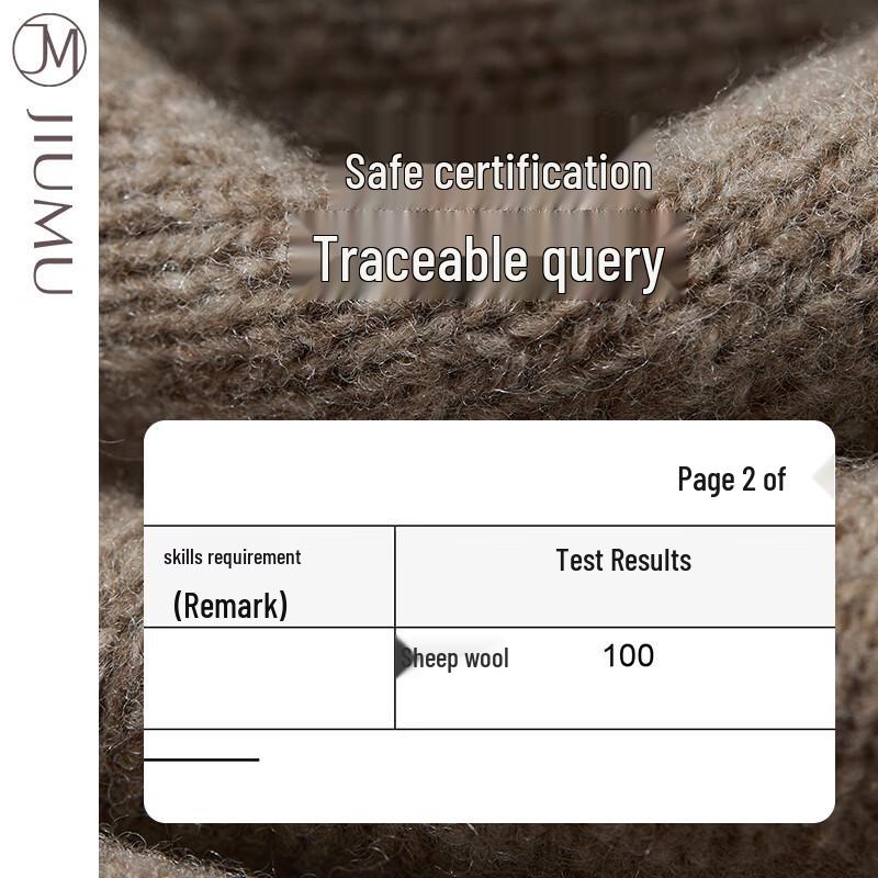 JIUMU Men's Knitted Sheep Wool Neck Warmer