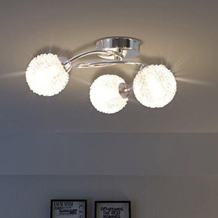 Ceiling Light - vidaXL - 3 G9 Bulbs - 120W - Metal - Modern