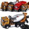 Engineering Vehicle Cement Mixer & Transport Truck Simulation Diecast & Toy Vehicles Sounds & Light Pull Back Car 1:50 Alloy Model