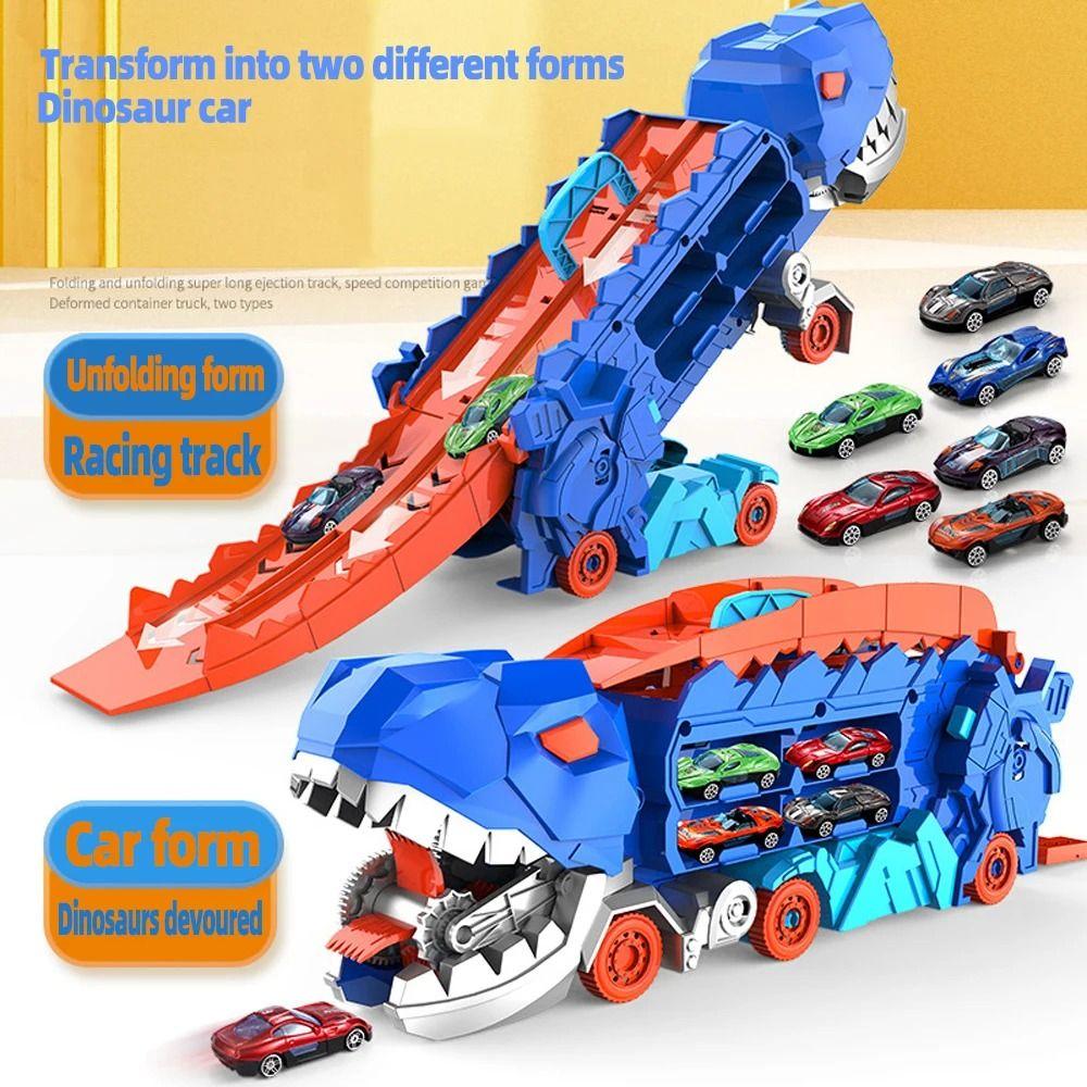 with Handle Dinosaur Transformed Toy Dual-mode Dinosaur Track Toy Dinosaur Car Toy Children