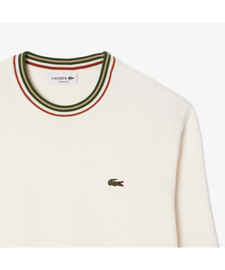 LACOSTE Men'S Tipping Cotton Crew Neck Sweater Ah5158-55N X0N