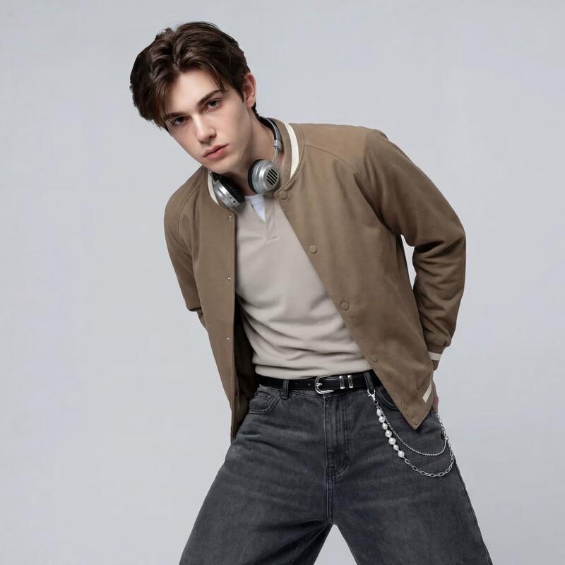 Men's Trendy Baseball Collar Jacket