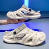 Hot Deal Men's Flip-Flops Novelties Shoes 2024 Elastic Laces Sleepers Whitte Soft Home Slippers Skid-Proof Tennis Fashion Thick