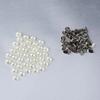 30/50pcs Hat Bag Crafts Garment Decoration Half Round Cloth Button Scrapbooking Pearl Rivets
