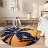 Coconut Tree Round Floor Mat Suitable for Living Rooms Foyer Hallway Study room Anti-slip Round Rug Office home decor