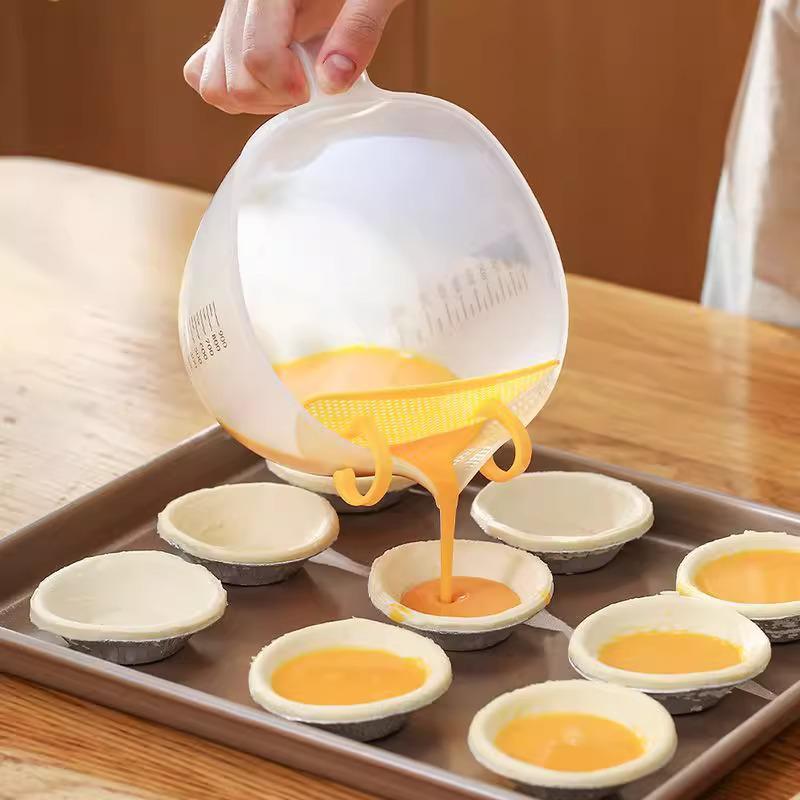Egg Custard Filter & Measuring Cup with Scale - Newcomer Exclusive