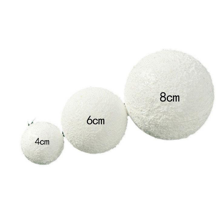 White Foam Snowball Ornaments for Christmas Trees, Weddings & Ceiling Decorations