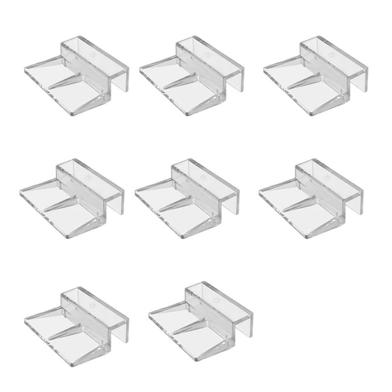 

8 шт. Клипсы для стеклянной крышки аквариума, акриловая подставка для бескаркасных аквариумов, размер 6 мм и 8 мм для отличной поддержки