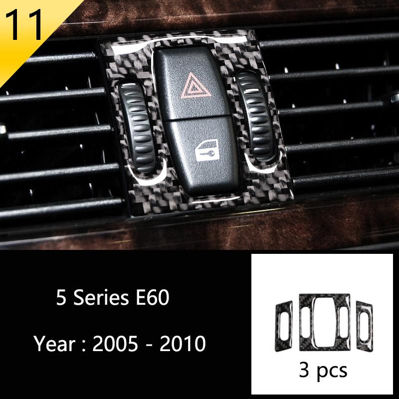 Carbon Fiber For BMW 5 Series E60 Car Inner Gearshift Air Conditioning CD Panel Door Armrest Decorative Cover Trim Car Sticker