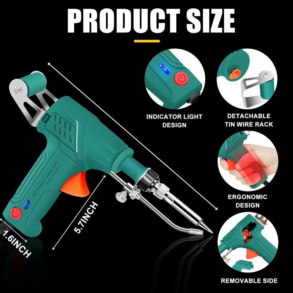 60W 110V/220V Electric Soldering Irons Multi-function Soldering Iron Soldering Gun Set Internally Heated Industrial Welding Tool