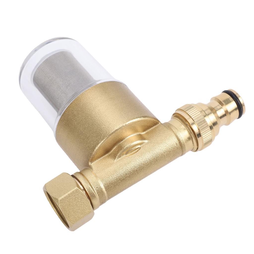 40 Micron Reusable Sediment Filter PP Brass Inline Water Filter for Washing Machine Shower Garden Hoses