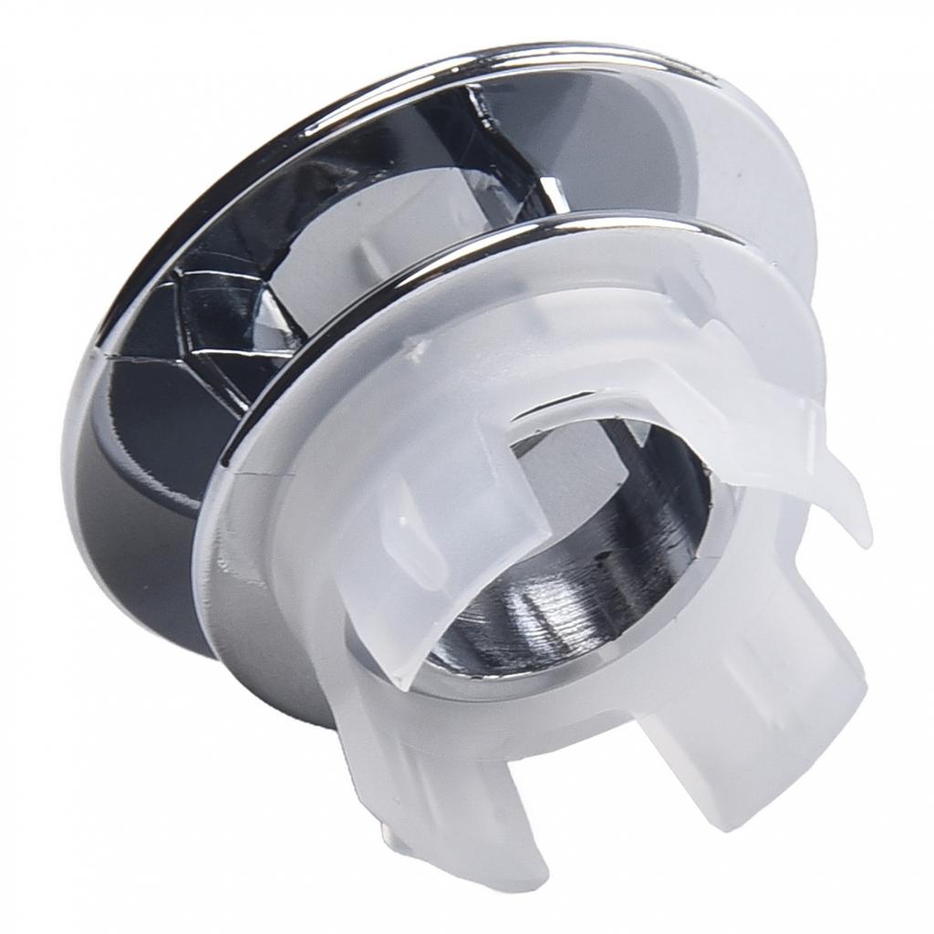33*11.8mm Hole Overflow Cover ABS Bathroom Basin Silver