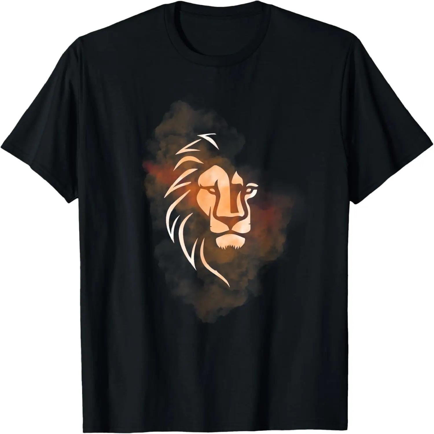 Крутая футболка с графическим изображением головы льва S