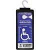 Yuoyar Ultra Transparent Handicap Placard Holder For Auto - Durable Placard Holder For Disability Parking With Large Hanger (1Pcs Black)