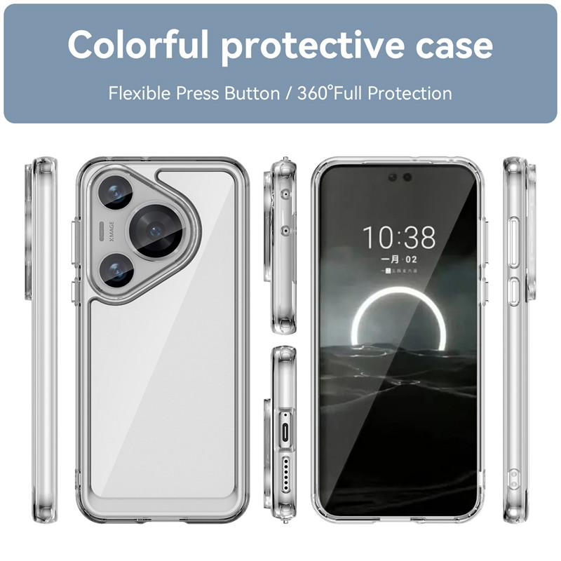 For Huawei Pura 70 Pro Case Huawei Pura 70 Pro Plus Ultra Cover Shockproof Hard PC Luxury Silicone Protective Phone Back Cover For Huawei Pura 70