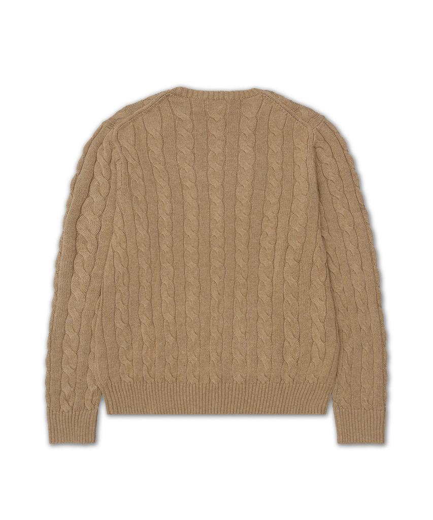 POLO RALPH LAUREN Cable Knit Cotton Sweater - Brown
