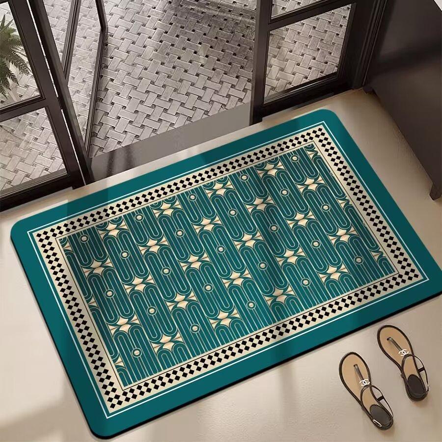 

Французский коврик для ванной комнаты Diatom Mud Cushion, впитывающий нескользящий коврик для ног, коврик для двери в туалет и душ, ковер 40*60cm